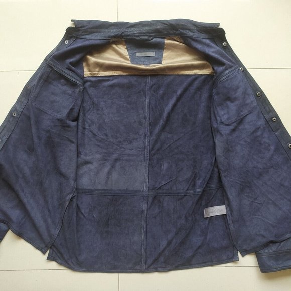 JOHN VARVATOS MEN'S IZZY LEATHER SHIRT JACKET - Picture 7 of 12